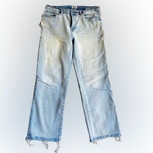 Kenzie Blue Distressed Boyfriend Jeans - Size 10